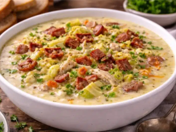 Крем-супа от зеле с пилешко и бекон (РЕЦЕПТА)